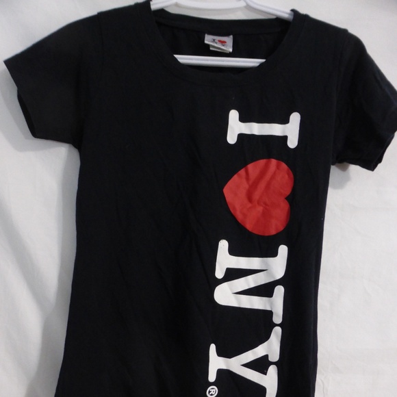 I Love New York black tee size large